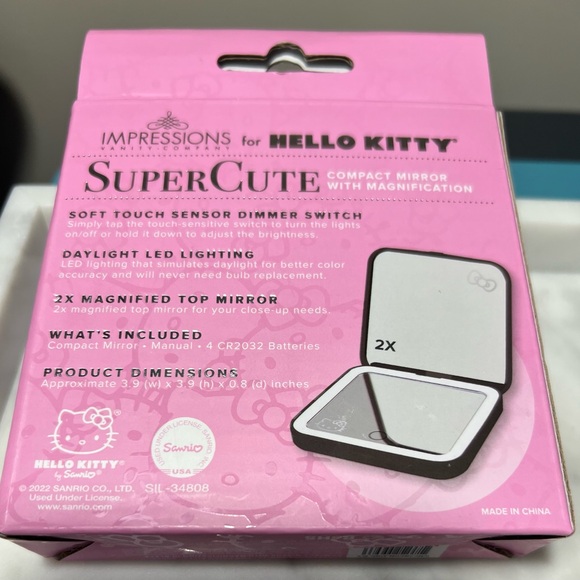 Hello Kitty® Supercute Compact Mirror with Magnification - Picture 2 of 4